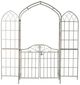 A & B Home White Jardine Garden Arch with Gate-0