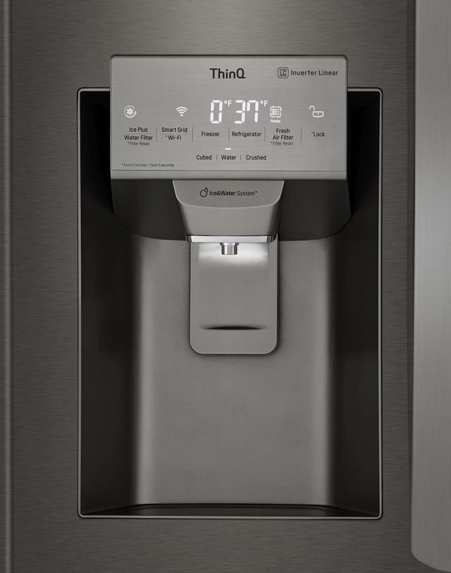 LG 33 in. 24.5 Cu. Ft. PrintProof™ Black Stainless Steel French Door Refrigerator-1