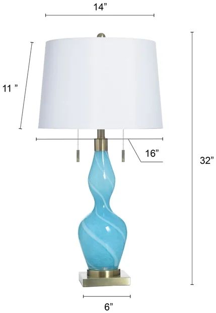 Stylecraft Shulen Blue/Gold Table Lamp-2