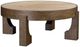 Bassett Mirror Canyon Travertine Cocktail Table with Espresso Base-0
