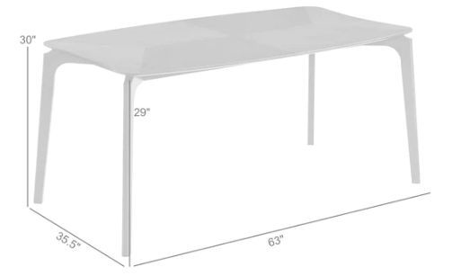 Armen Living Kalia Walnut Dining Table-2