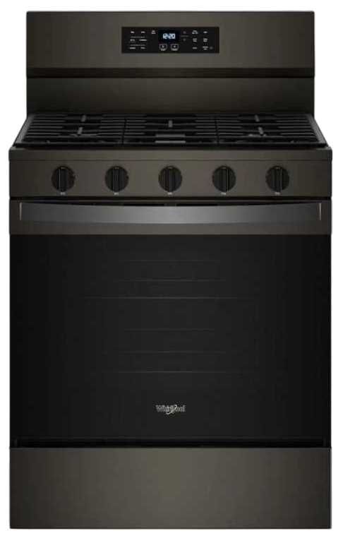 Whirlpool® 30" Black Stainless Steel Freestanding Gas Range-0