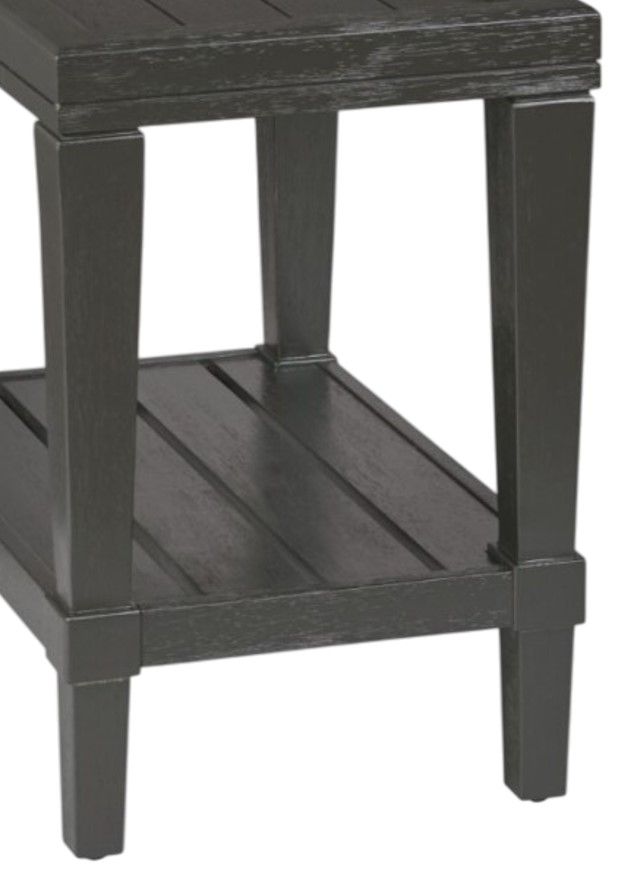 Creek Side Customs Oliver Black Rectangular Chairside Table-1