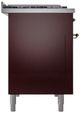 Ilve® Nostalgie II Series 48" Burgundy Pro Style Dual Fuel Range-1