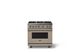 Viking® 5 Series 36" Nantucket Pro Style Gas (NG) Range with Brushed Brass Trim-3