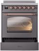 Ilve® Nostalgie II Series 30" Matte Graphite Pro Style Induction Range-2