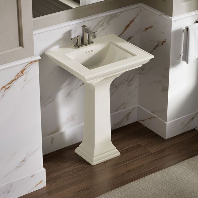 Kohler Memoirs® Stately Biscuit 25" Centerset Pedestal/Console Table Bathroom Sink-2
