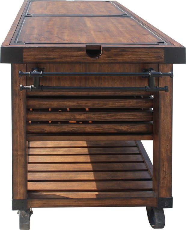 ACME Furniture Kaif Distressed Chestnut Kitchen Cart-2