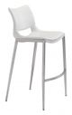 Zuo® Ace White and Silver Set of 2 Bar Chairs-0