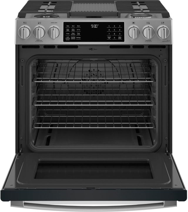 Scratch N' Dent GE Profile™ 30" Fingerprint Resistant Stainless Steel Slide In Gas Range-2
