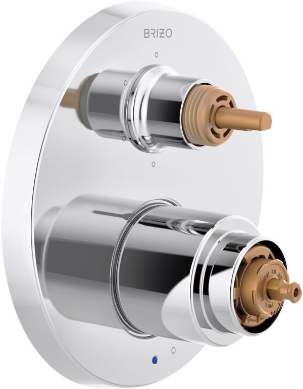 Brizo Odin® Polished Chrome Pressure Balance Valve with Integrated 6-Function Diverter Trim-0