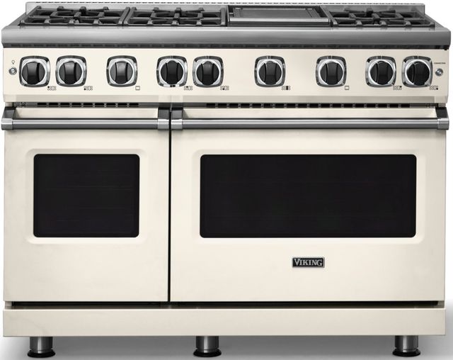 Viking® 7 Series 48'' Pure White Pro Style Gas Range with Griddle-2
