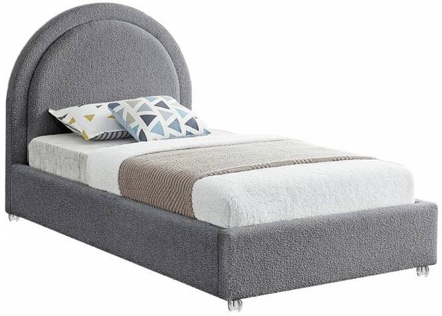 Meridian Furniture Milo Grey Twin Bed-0