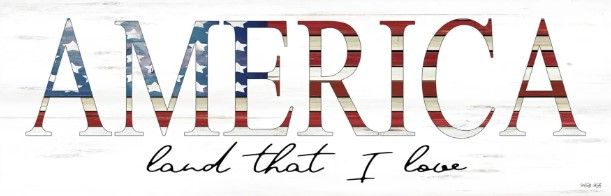 Classy Art America Land That I Love by Cindy Jacobs Wall Art-1