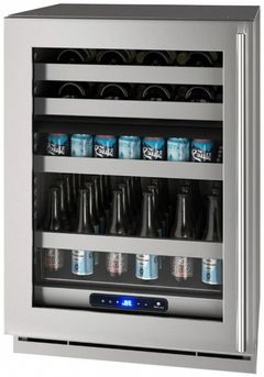 U-Line® 24" Stainless Steel Dual Zone Beverage Center