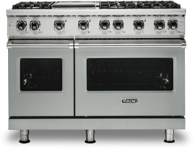 Viking® 5 Series 48" Arctic Grey Pro Style Liquid Propane Range with 12" Griddle-0