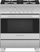 Fisher & Paykel 30" Brushed Stainless Steel with Black Glass Pro Style Natural Gas Range-0