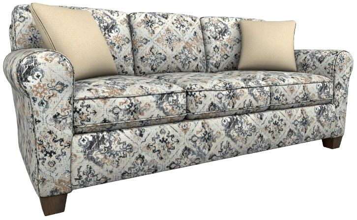 Best Home Furnishings Customizable Annabel Sofa with Dark Walnut Legs and Two Pillows