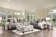 Furniture of America® Bonaventura Gray Sofa-1