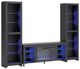 Signature Design by Ashley® Cayberry 3-Piece Matte Black Entertainment Center with Electric Fireplace-3