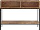 Inspire™ Ojas Natural Burnt Console Table with Black Base-1