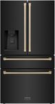 ZLINE Autograph Edition 36" 21.6 Cu. Ft Fingerprint Resistant Black Stainless Steel Counter Depth French Door Refrigerator-0