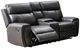 Mazin Furniture Carnegie Grey Manual Reclining Loveseat with Center Console-2