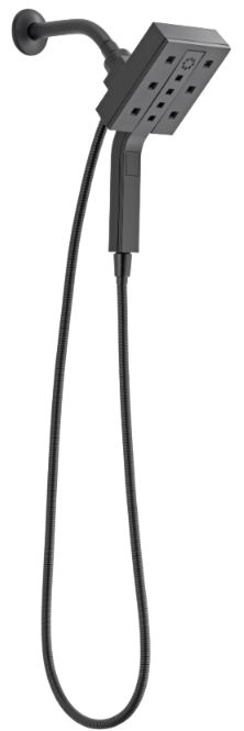 Delta Universal Showering Matte Black 1.75 GPM H2Okinetic® In2ition® 4-Setting Two-in-One Shower-1
