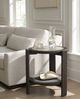 Universal Explore Home™ Modern Dark Gray Side Table with Sable Base-1