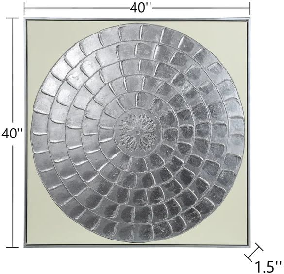 Stylecraft Silver Wheel I Wall Art-2