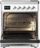 Ilve® Majestic III 30" Custom Pro Style Induction Range with Triple Glass Door and Chrome Trim-1