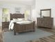 Vaughan-Bassett Sawmill Saddle Gray King Arch Panel Bed-2