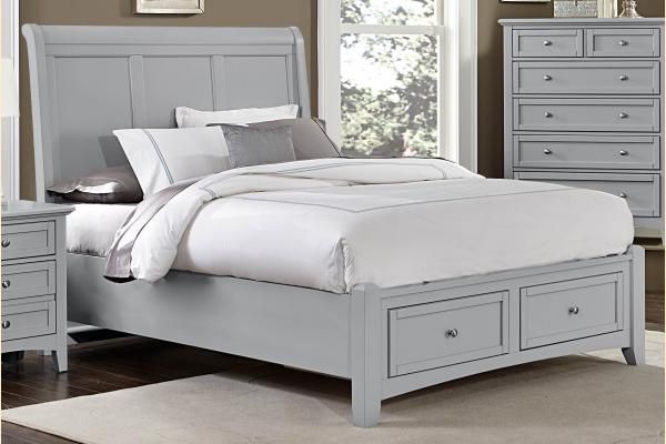 Vaughan-Bassett Bonanza Gray Full Sleigh Headboard-2