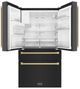 ZLINE Autograph Edition 36" 21.6 Cu. Ft Fingerprint Resistant Black Stainless Steel Counter Depth French Door Refrigerator with Polished Gold Traditional Handles-3