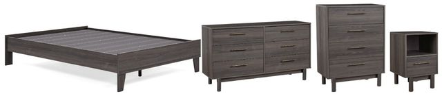 Signature Design by Ashley® Brymont 4-Piece Dark Gray Full Youth Platform Bedroom Set-0