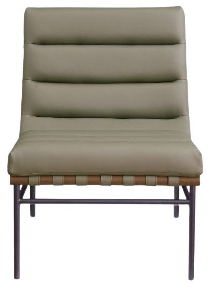 Meridian Furniture Burke Olive/Black Vegan Leather Accent Chair-1