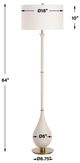 Uttermost® Dewdrop Antique Brass/Ivory Floor Lamp-2
