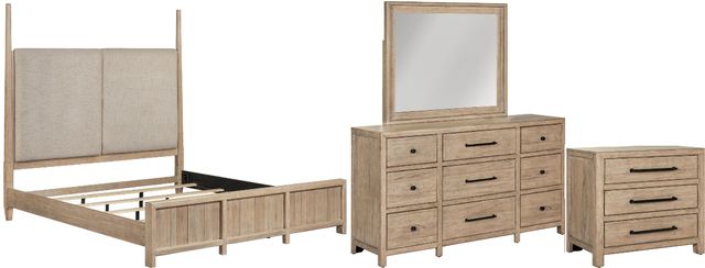 Liberty Furniture Proximity Place 4-Piece Barley Buff California King Poster Bedroom Set-0