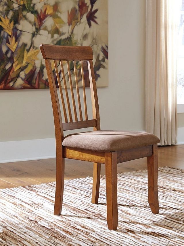 Ashley® Berringer 2-Piece Rustic Brown Dining Upholstered Side Chair Set-4