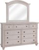 American Woodcrafters 2410 Sedona 3-Piece Cobblestone White Queen Bedroom Set-3