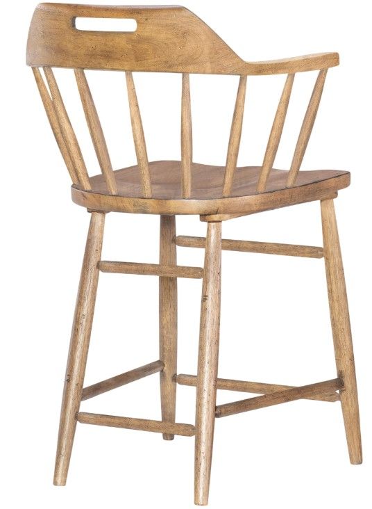 Legacy Classic Vintage Market Barnwood Oak Spindle Back Counter Stool-2