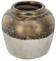 A & B Home Sienna Brown/White Candia Terracotta Vase-0