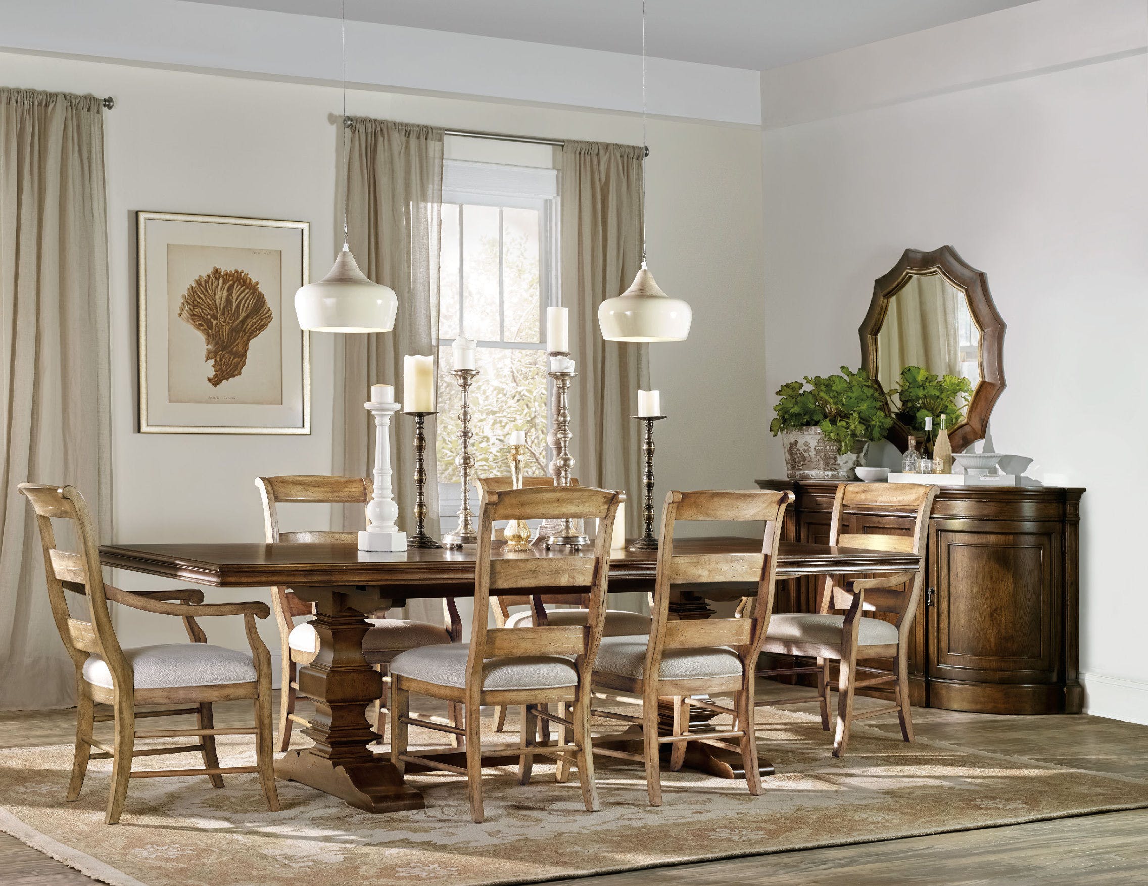 Hooker Furniture Archivist Trestle Dining Table - Thumbnail 2
