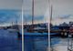 A & B Home 3-Piece Blue Harbor Panel Wall Print Set-1