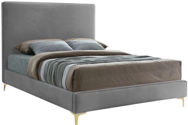 Meridian Furniture Geri Gray King Upholstered Panel Bed-0