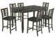 Elements International Nash 7-Piece Dark Brown/Grey Counter Set-0