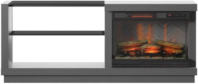 ClassicFlame® Antique Gray TV Stand for TVs up to 65" with Electric Fireplace-3
