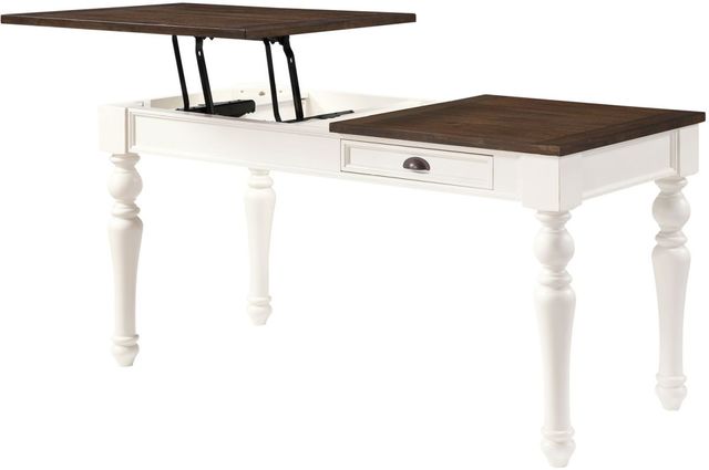 Steve Silver Co. Joanna Ivory/Mocha Lift-Top Desk-0