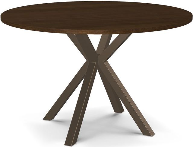 Amisco Customizable Asterisk Round Table with Metal Starburst Stand-0