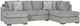 Signature Design by Ashley® Casselbury 2-Piece Cement Right Arm Facing Chaise Sectional-0